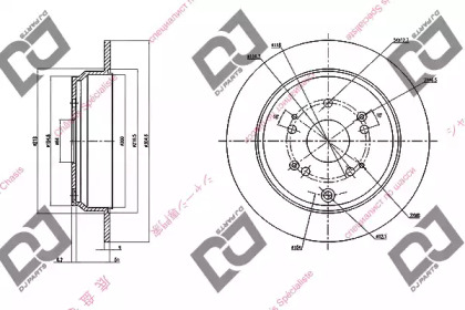 Тормозной диск DJ PARTS BD1350